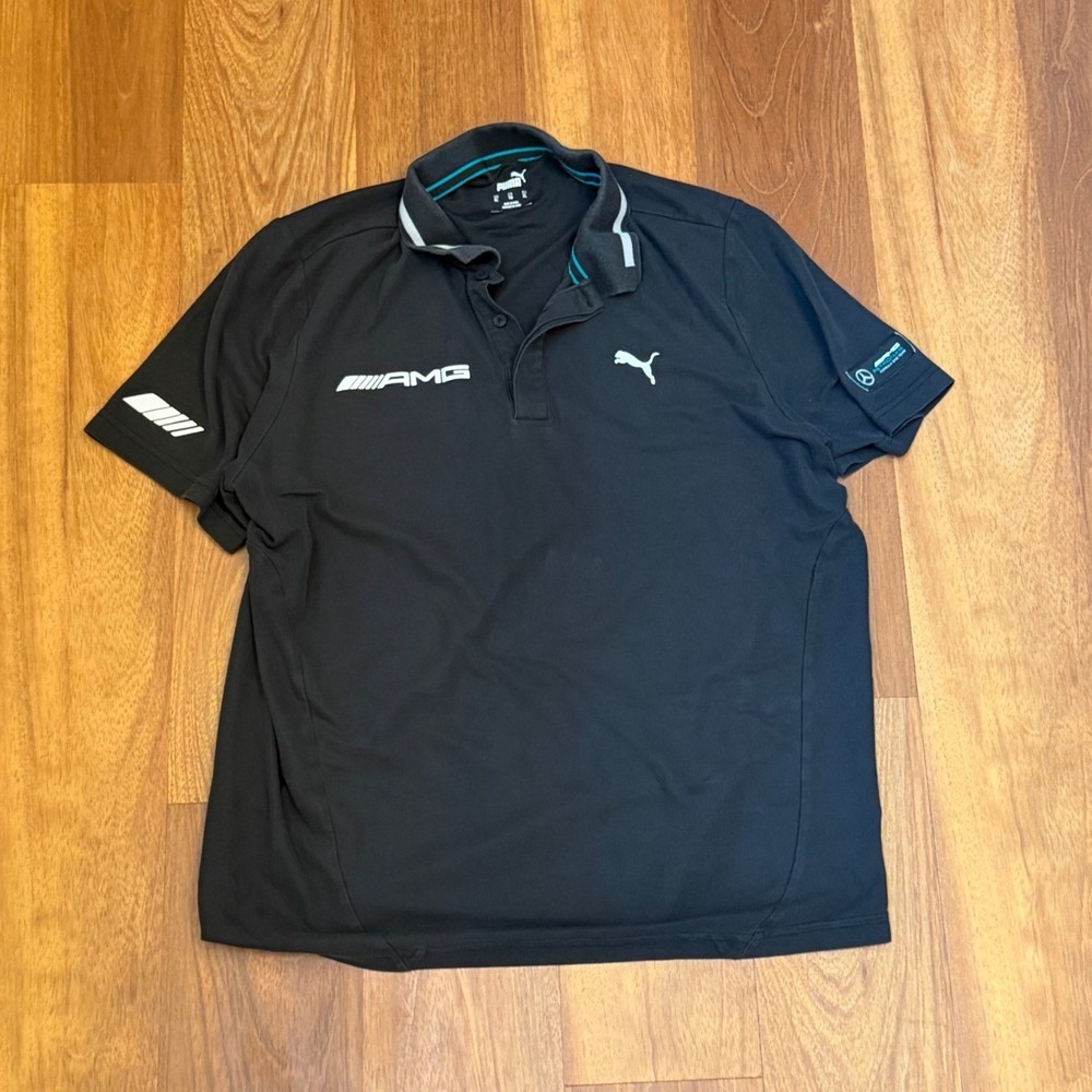 Mercedes AMG Formula 1 Puma Polo Shirt Men's Size XL
